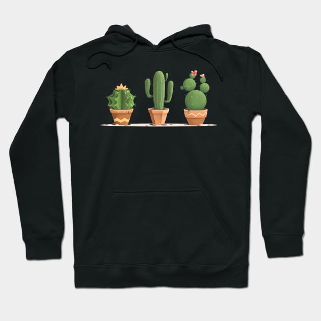 Cute Cactuses Hoodie by lanaxxart